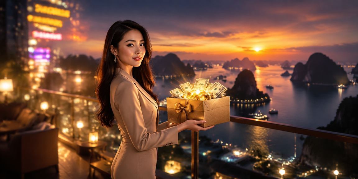Người chơi xem tỉ lệ kèo trên điện thoại tại vịnh Hạ Long