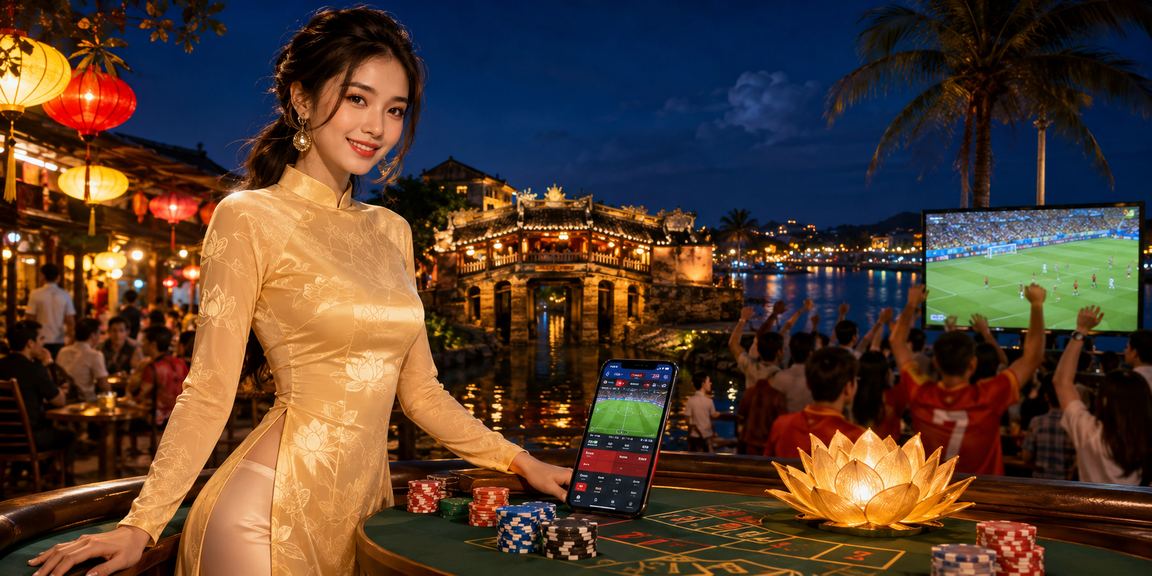 Phụ nữ mặc áo dài dạo bộ tại phố cổ Hội An trong không gian yên bình và thư thái