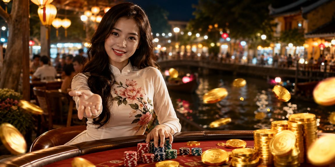 Khách VIP nhận thưởng tại quán cà phê Hội An
